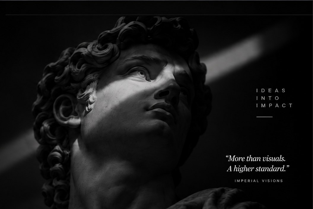 Black and white classical sculpture