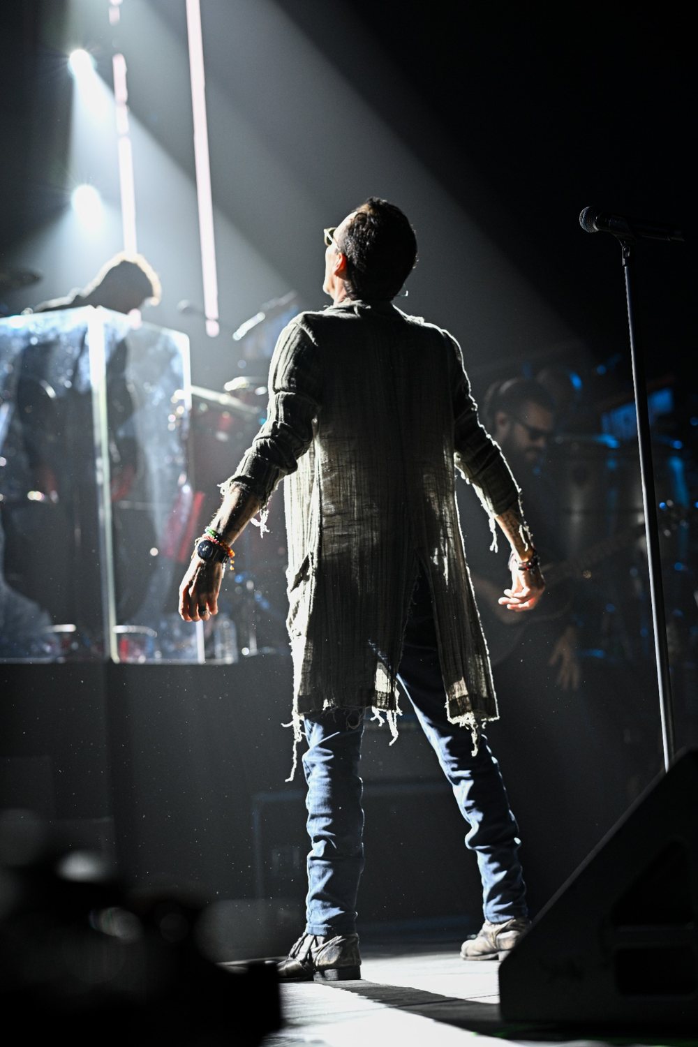Backlit concert photograph