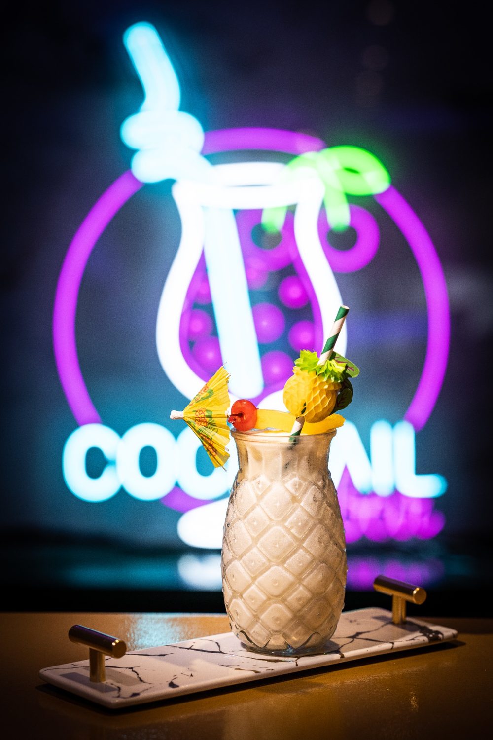 White cocktail photography for Partners